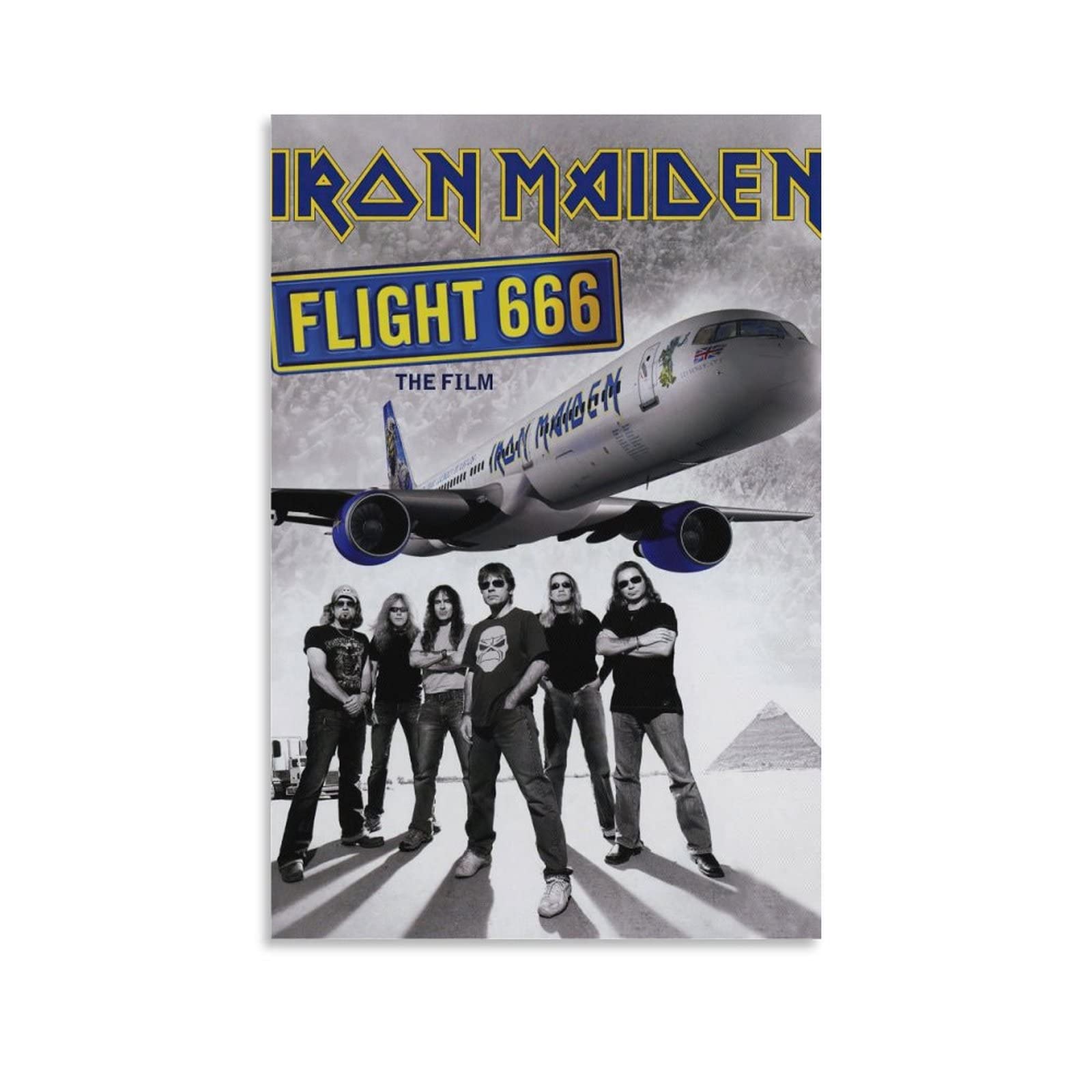 Iron Maiden Movie Poster - Vintage Rock Wall Art Canvas Print for Home Theater, Living Room & Bedroom Decor - Cool Music Themed Painting for Fans & Collectors - Perfect Gift for Rock Music Lovers