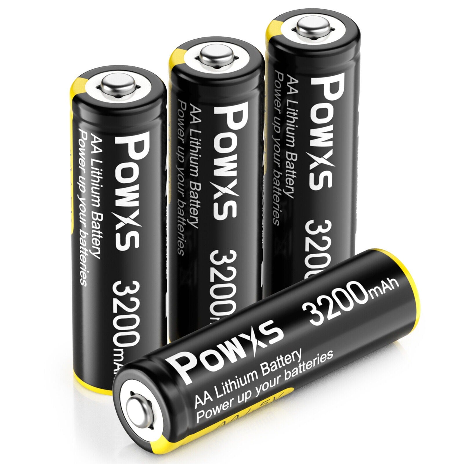 POWXS 1.5V AA Lithium Batteries 3200mAh - Long Lasting High Power Batteries for Digital Cameras, Flashlights, Toys & More - 12 Pack