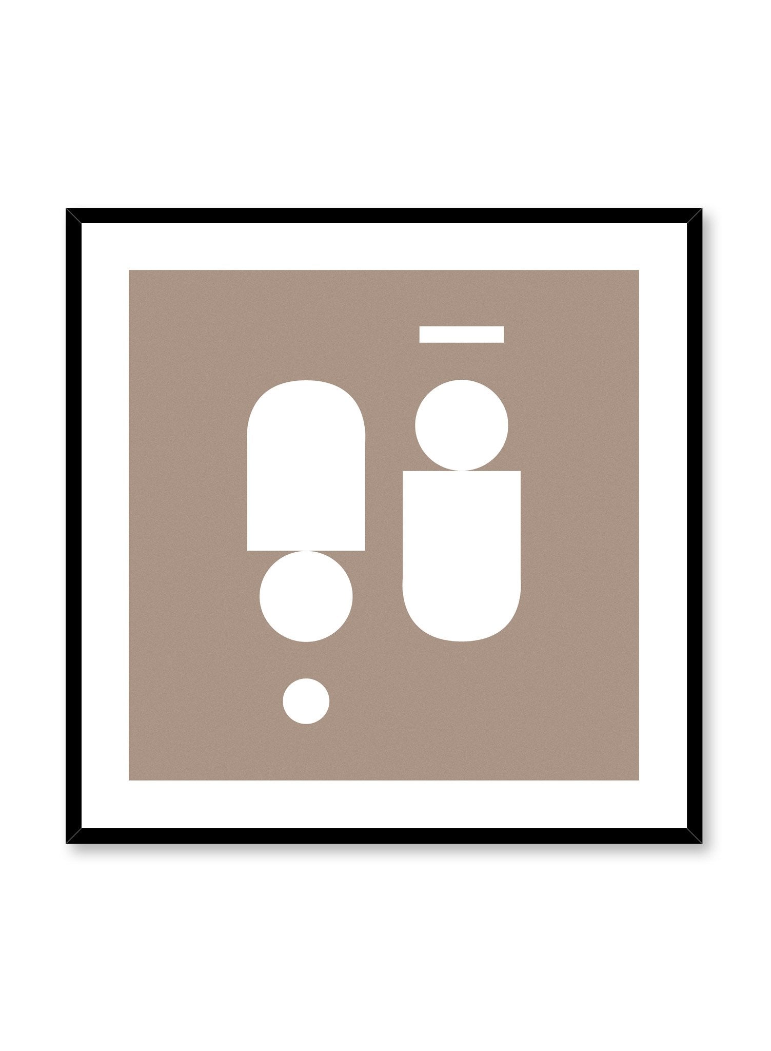 Near Symmetry in Beige - Minimalist Abstract Wall Art Poster for Living Room, Bedroom & Office Decor