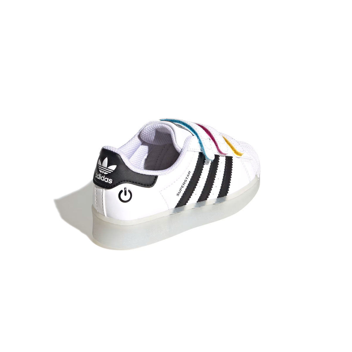 Kids Superstar 360 LED Light Up Sneakers - Cloud White Core Black | Glow in The Dark Shoes for Boys & Girls | Perfect for Parties, Night Running & Outdoor Activities