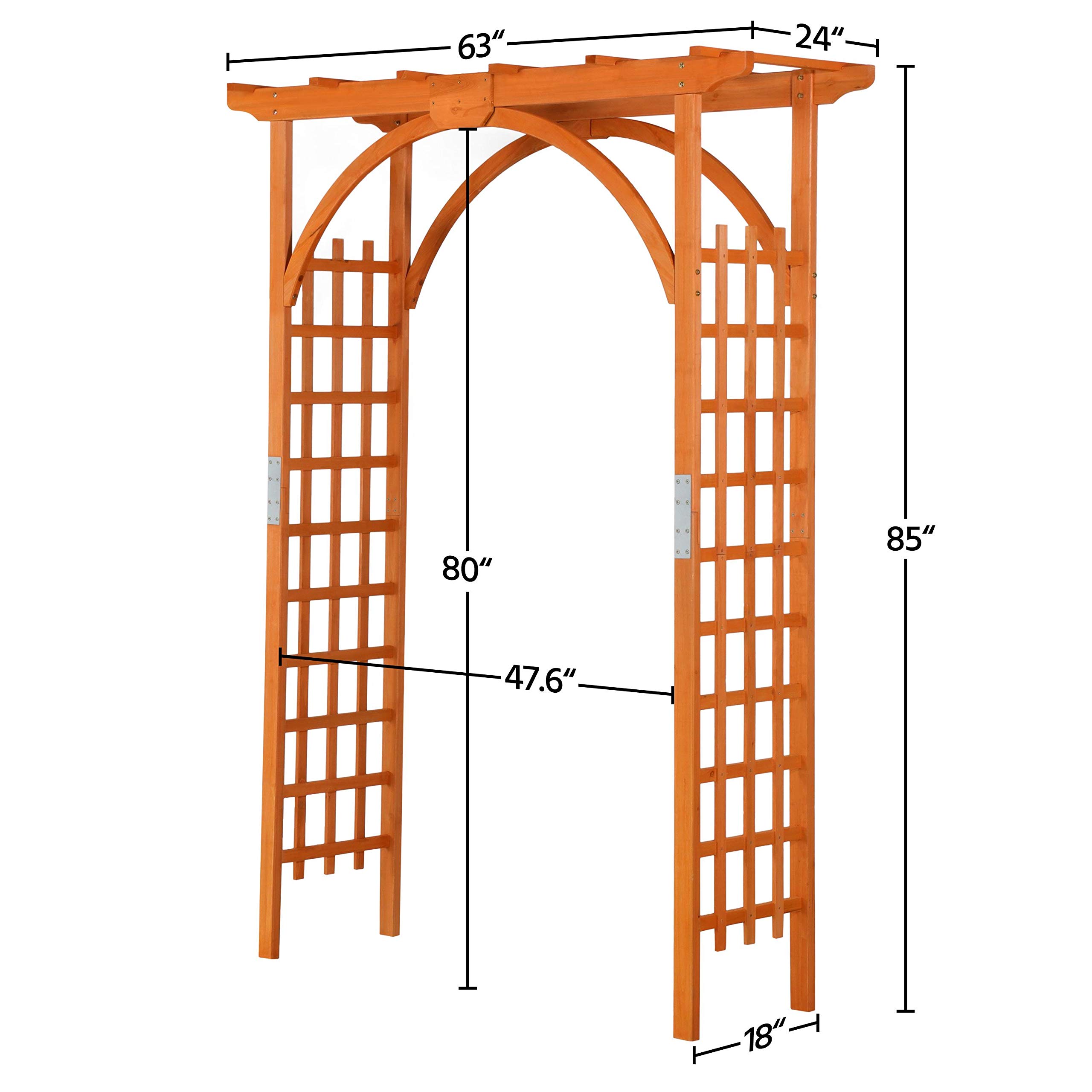 Yaheetech 85 Inch Brown Wooden Garden Trellis - Outdoor Climbing Plant Support for Roses, Vines & Flowers - Perfect for Garden, Yard, Patio & Backyard Landscaping