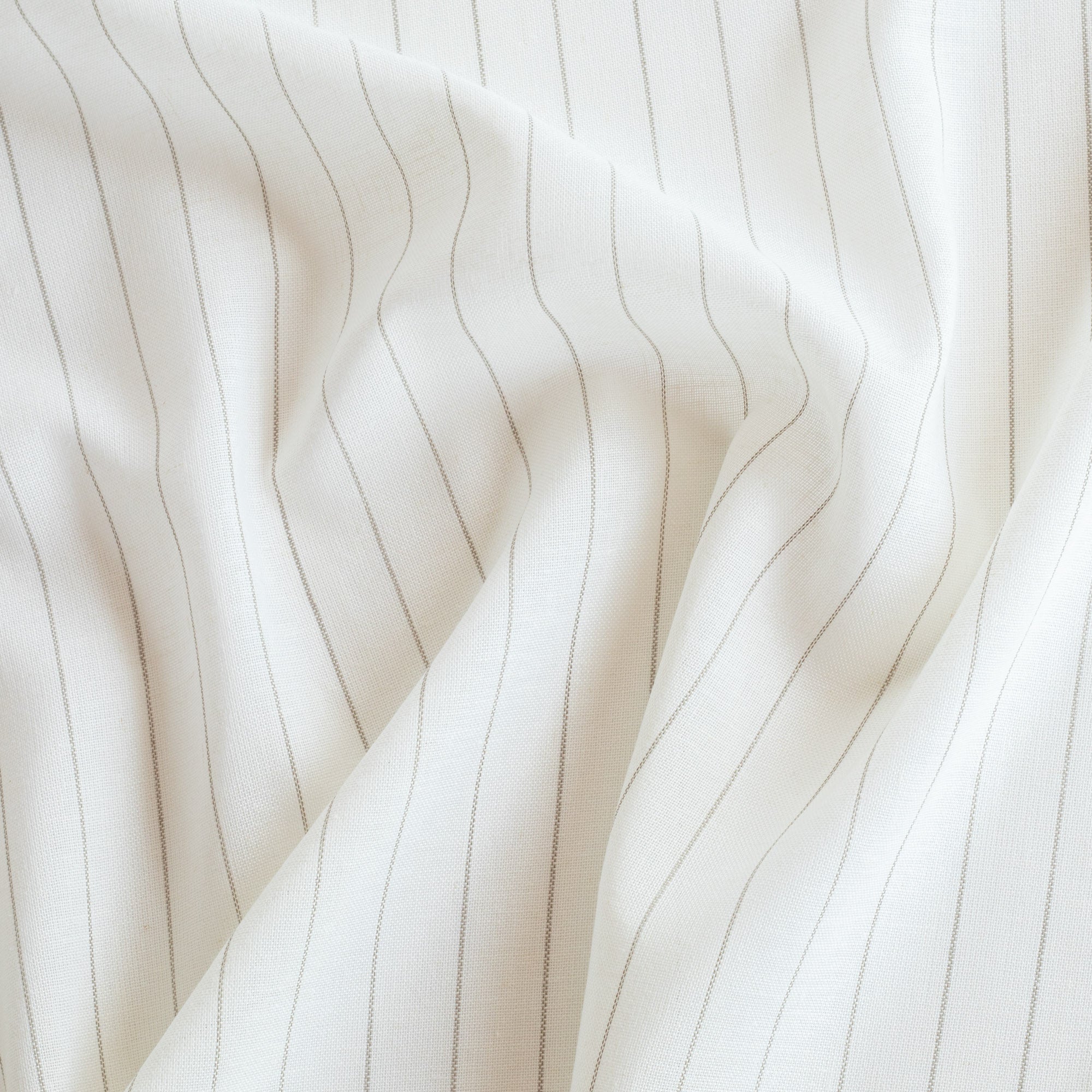 Montauk Pinstripe Sheer Fabric - Natural Cotton Blend for Curtains, Drapes & Home Decor - Lightweight & Breathable Window Treatment Material