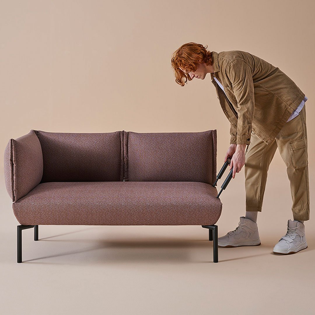 Modular 2-Seater Sofa with Armrests - Contemporary Sectional Couch for Living Room, Lounge & Small Spaces