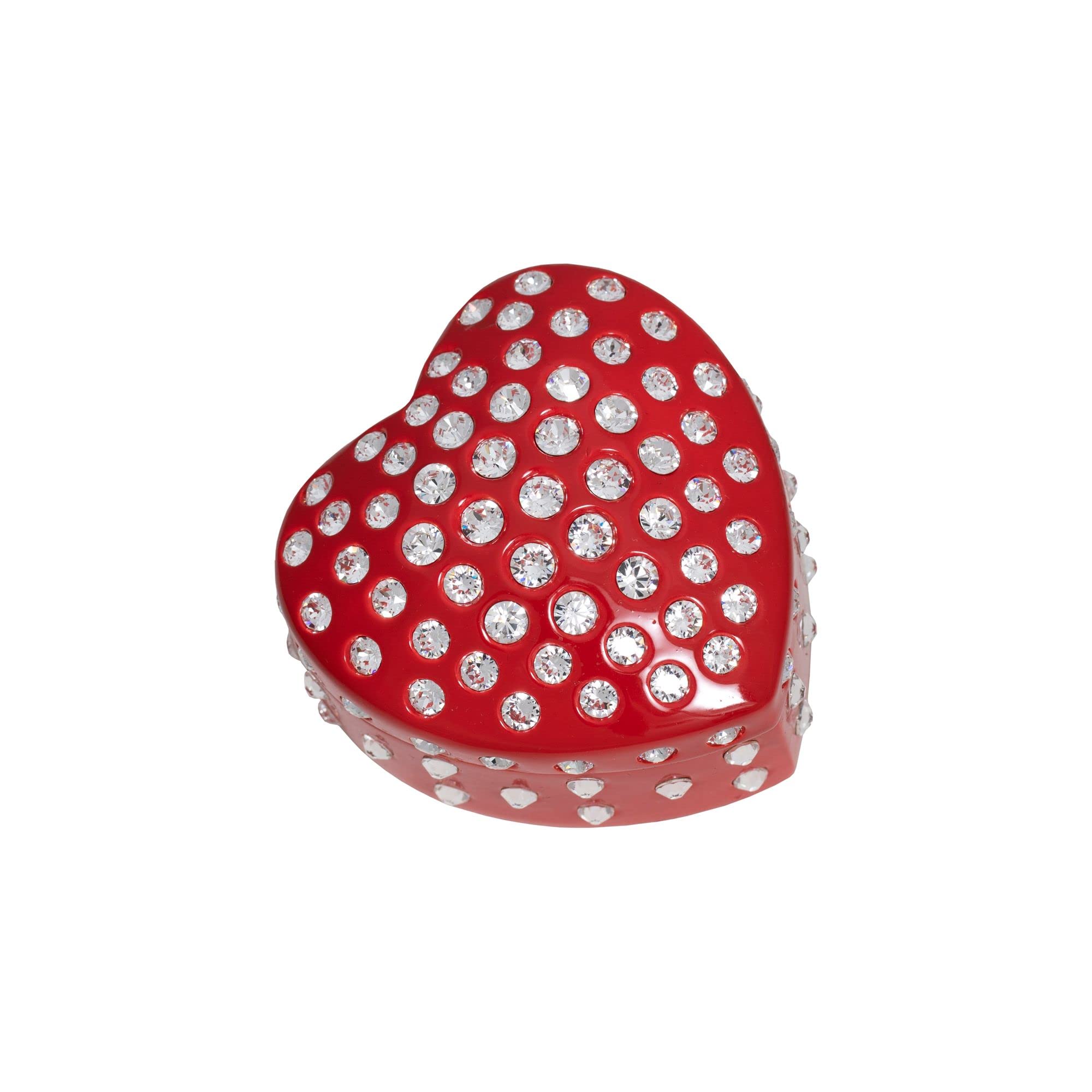 Elegant Sempre Heart Red Jewelry Box - Perfect for Necklaces, Rings & Earrings - Ideal for Gifts, Travel & Home Storage
