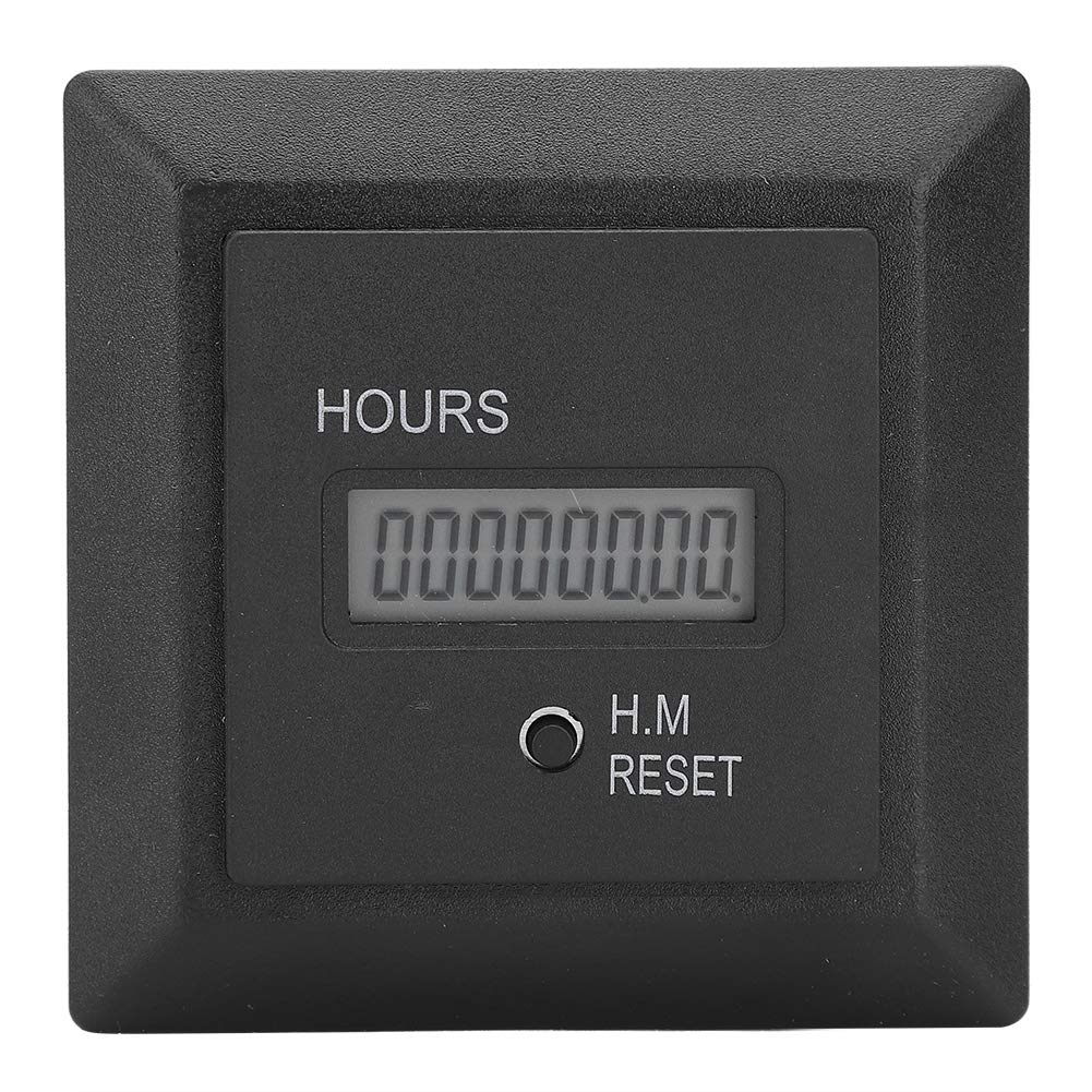 Digital Display Hour Meter & Timer - High Accuracy Portable for Construction Machinery & Vehicles | Track Usage for Excavators, Cranes, Forklifts