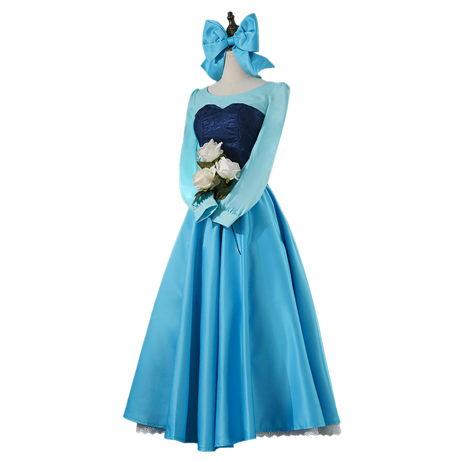 SIDNOR Women's Princess Cosplay Dress - Elegant Blue Ball Gown Costume for Girls & Women | Perfect for Halloween, Cosplay, Themed Parties & Dress-Up Play