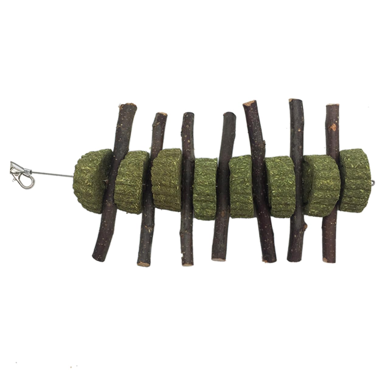 2 Pack Hanging Hamster Chew Toys - Organic Pet Snacks for Parrots, Rabbits, Guinea Pigs & Chinchillas - Small Animal Dental Health Molar Rod - Perfect for Cage Enrichment & Stress Relief