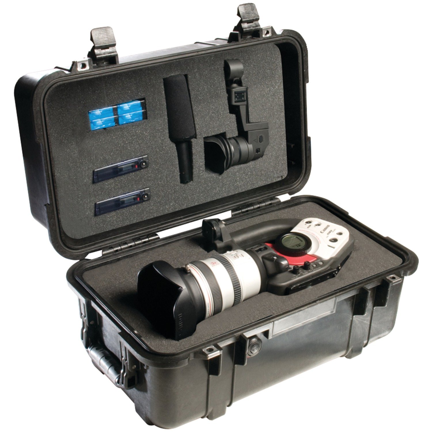 Pelican 1460 Waterproof Hard Case with Custom Foam Insert - Black | Shockproof, Dustproof Protective Equipment Case for Cameras, Drones & Electronics | Travel, Outdoor & Professional Use