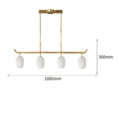 Elegant White Jade Glass Lampshade Chandelier - Modern Crystal Ceiling Light Fixture for Living Room, Bedroom & Dining Room Decor