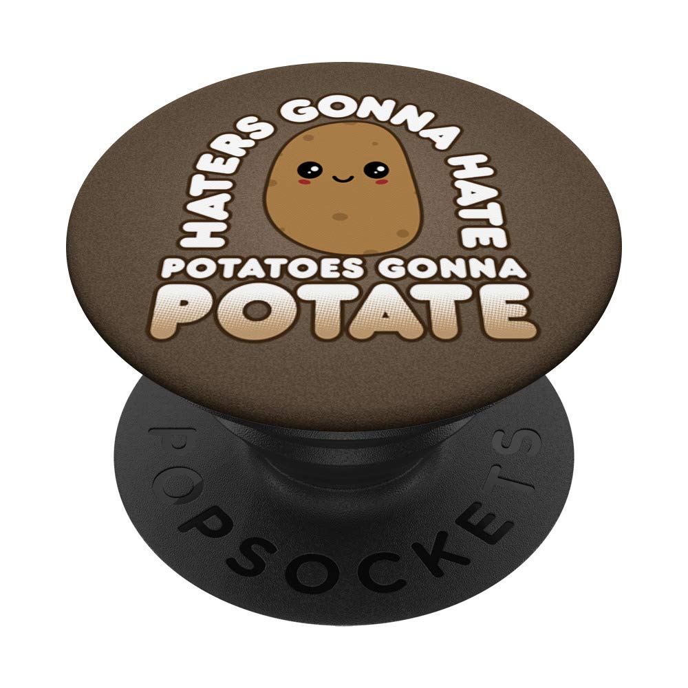 Kawaii Potato Haters Gonna Hate PopSockets - Swappable PopGrip for Phones - Cute Anime Design for Everyday Use & Gifts