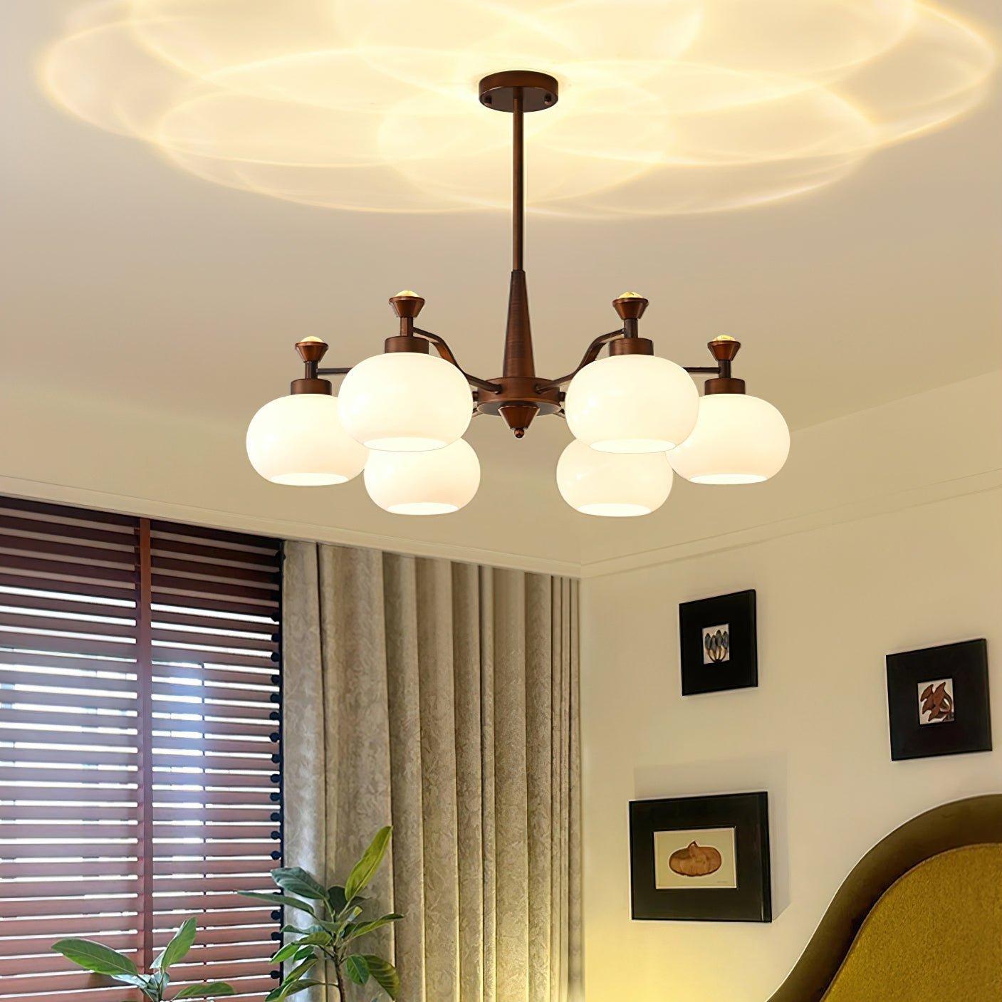 Modern Globe Spotlight Chandelier - Elegant Crystal Ceiling Light Fixture for Dining Room, Bedroom & Living Room Decor