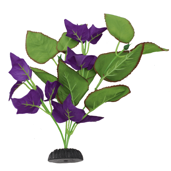 Premium Fish Gear Green Bacopa & Purple Ivy Silk Aquarium Plants (8 Pack) - Realistic Artificial Decor for Freshwater Fish Tanks, Betta Bowls & Aquascaping