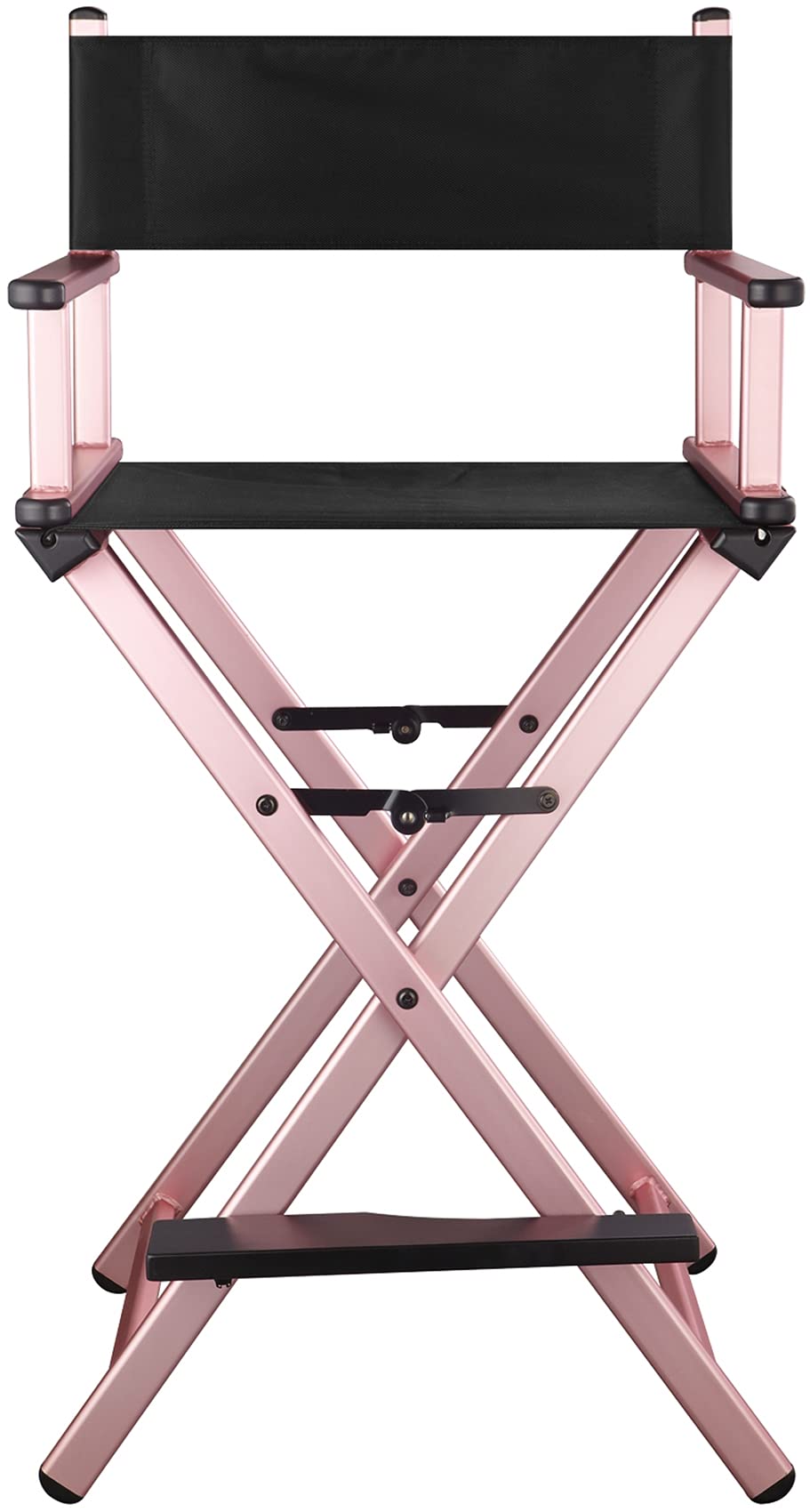 Professional Makeup Artist Chair - Portable Folding Aluminum Director Chair for Salon, Film & Photo Shoots - Lightweight Pink Styling Chair for Beauty Professionals & On-Set Use