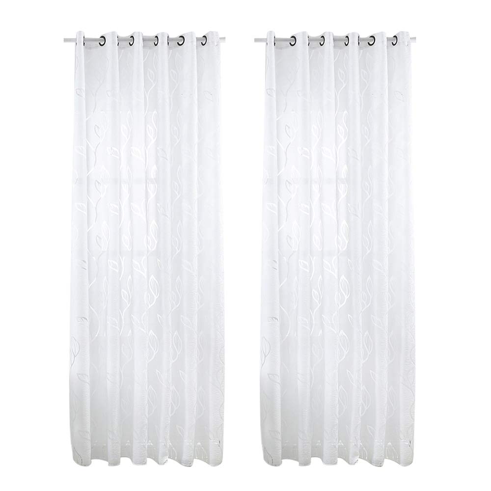 FOMIYES Printed Curtains for Living Room - Fashion Home Decor Window Drapes & Sheer Gauze Panels - Perfect for Bedroom, Kitchen, and Office Windows