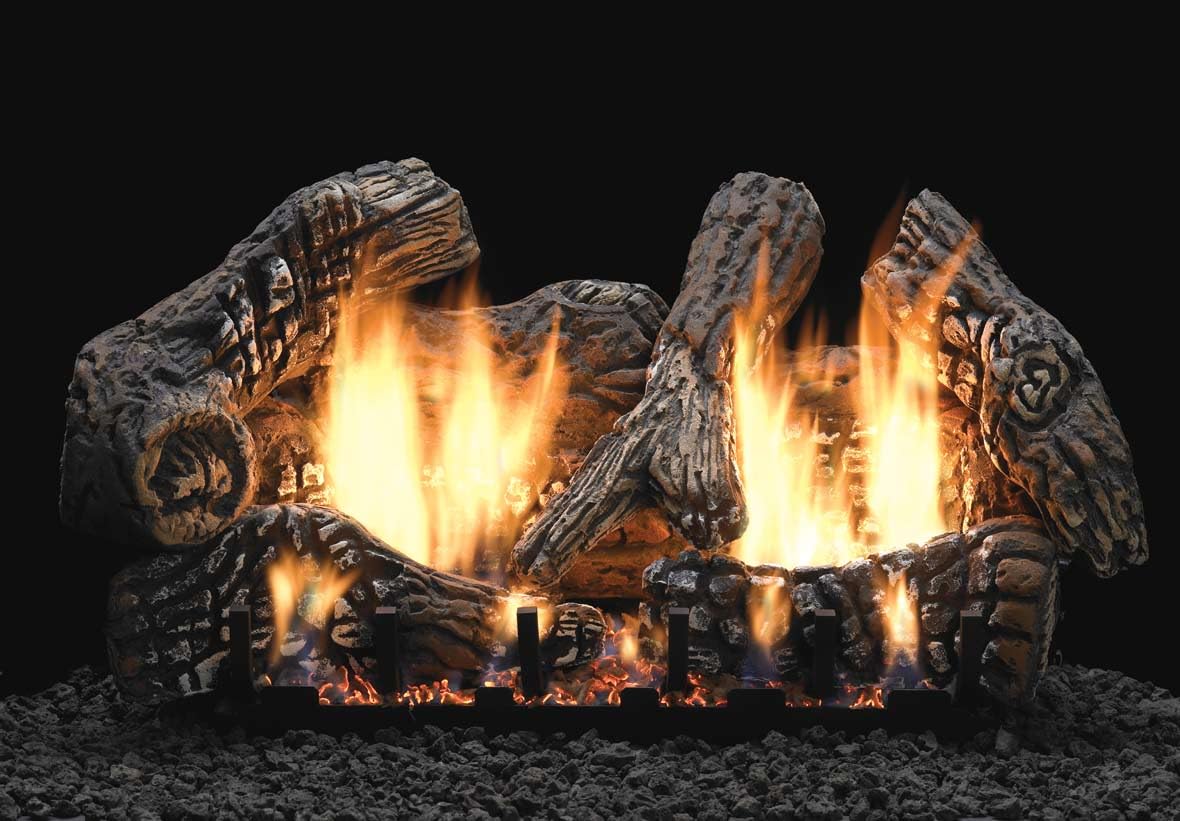 30-Inch Empire Vent-Free Super Charred Oak Ceramic Fiber Log Set - Perfect for Fireplaces, Patios & Outdoor Living Spaces