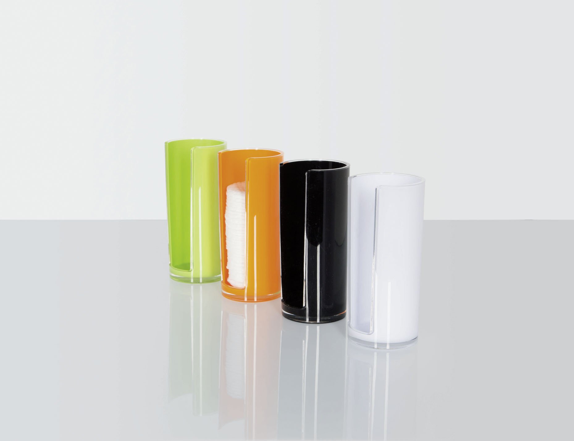 Premium Sydney Acrylic Cotton Pad Dispenser - Holds 10,17763 Pads, Sleek White Design | Perfect for Bathroom Organization & Makeup Removal Station