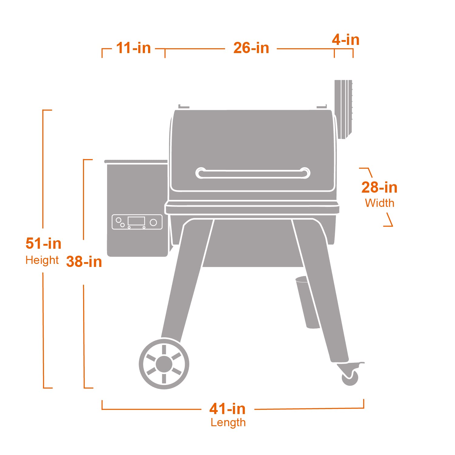 Monument Grills 86030 Wood Pellet Grill and Smoker - Bronze Outdoor BBQ Grill with Chimney for Backyard, Patio, and Tailgating | Perfect for Smoking, Grilling, and Roasting Meats