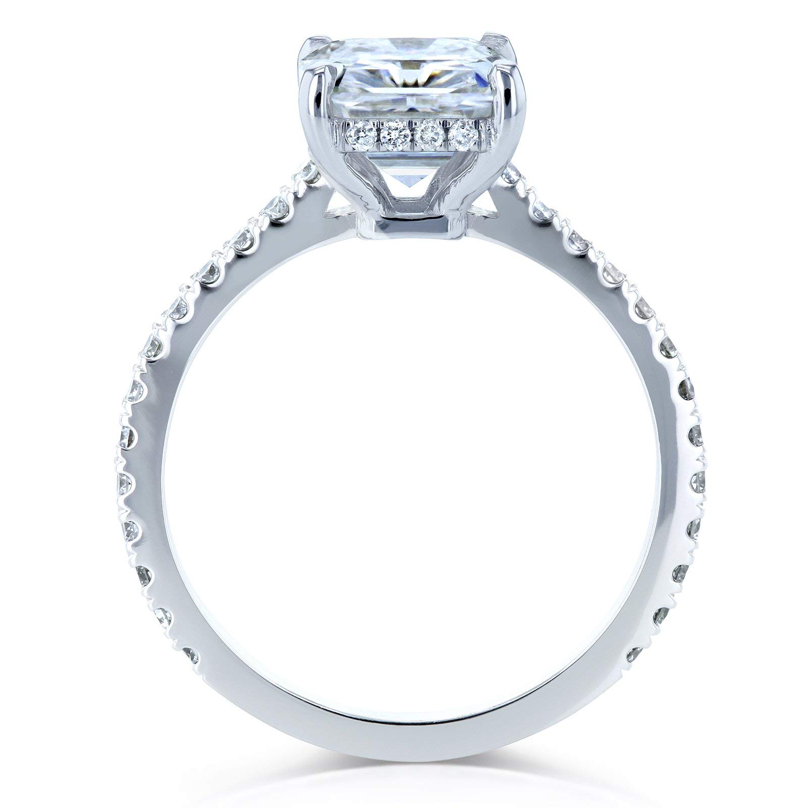 Kobelli Radiant-Cut Moissanite Engagement Ring 3.1 CTW 14K White Gold - Perfect for Proposals, Anniversaries & Wedding Bands