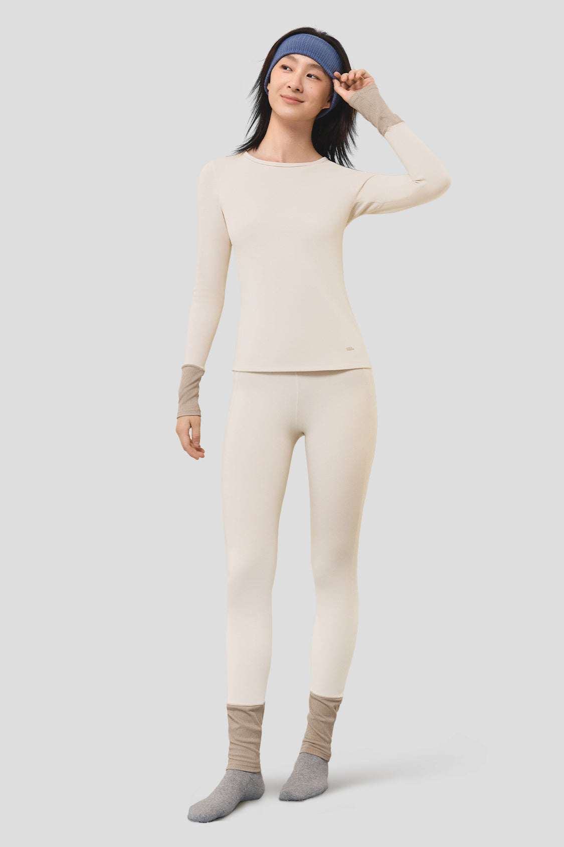 FitEssence Women's Thermal Base Layer Set - Moisture Wicking Long Sleeve Top & Leggings for Cold Weather, Yoga, Running & Outdoor Activities