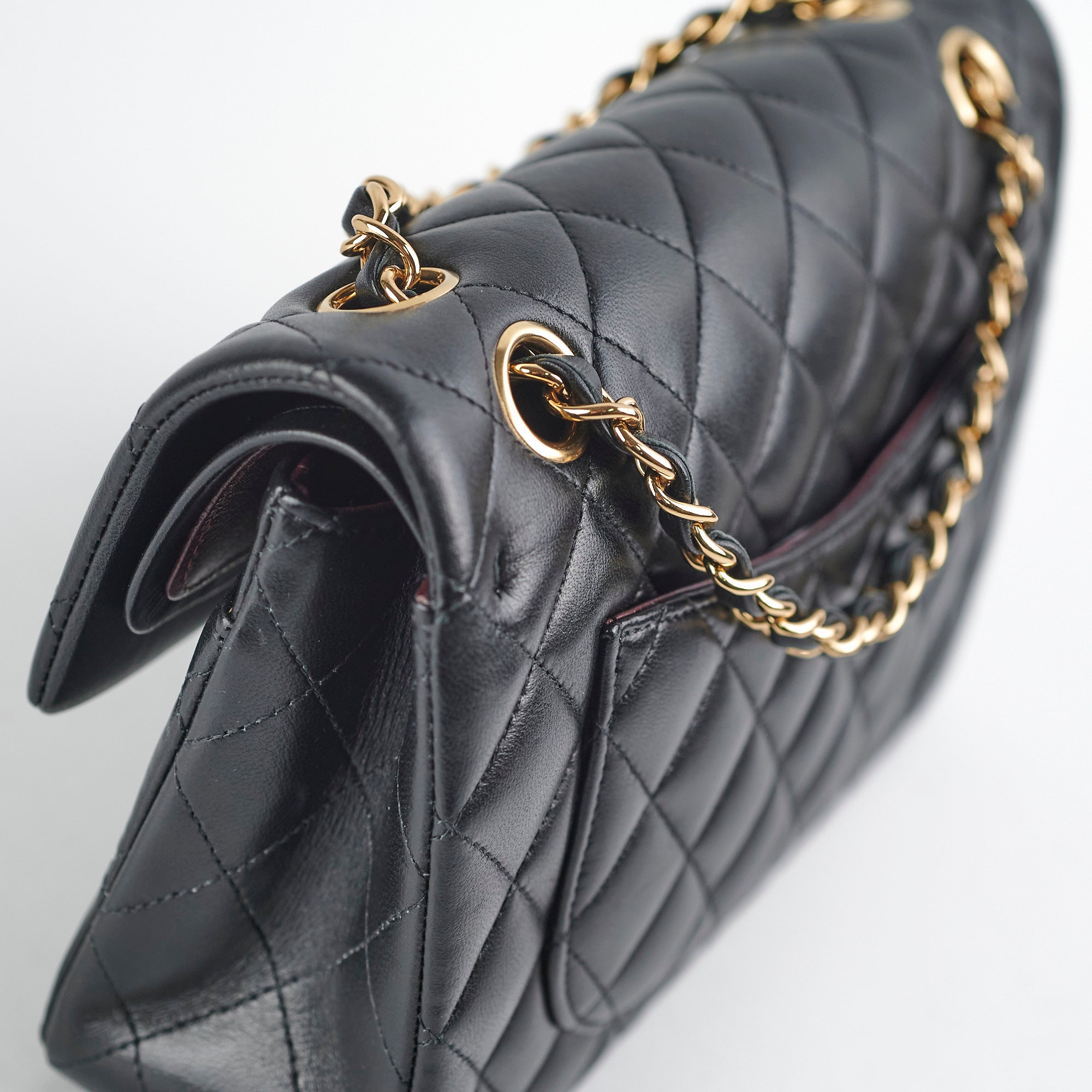 Chanel Small Double Classic Flap Bag in Black Lambskin Leather - Luxury Designer Handbag for Women, Perfect for Evening Events & Special Occasions