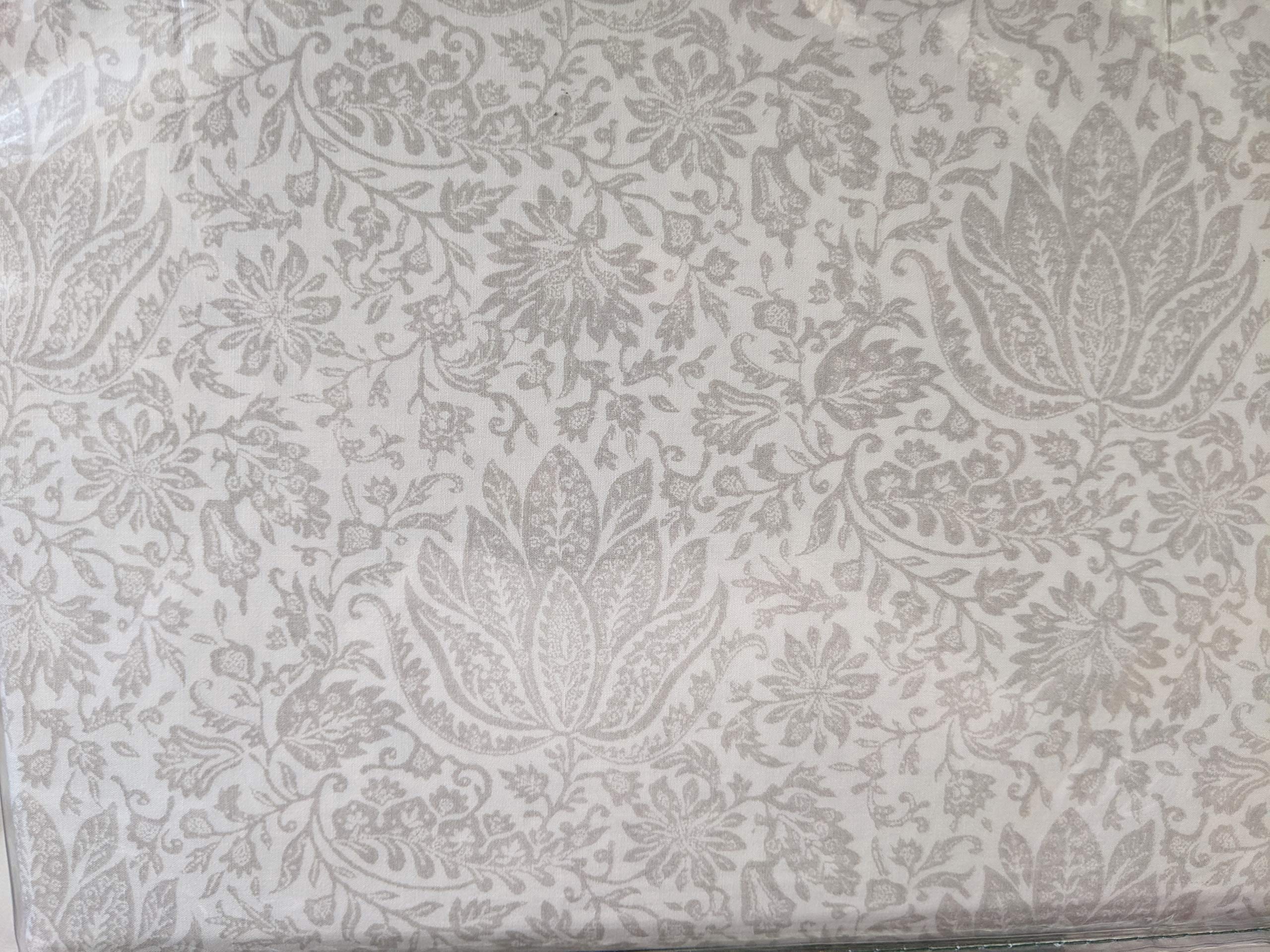 Lauren Ralph Lauren Light Gray Floral Queen Sheet Set - 100% Cotton Soft Bedding for Comfortable Sleep - Perfect for Master Bedroom, Guest Room & Vacation Homes
