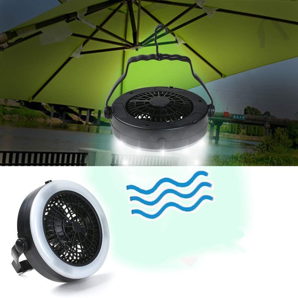LIOOBO Multifunctional USB Camping Tent Lamp with Fan - Portable LED Lantern Light for Outdoor Travel, Hiking, Backpacking & Emergency Use | Home Accessories & Household Essentials
