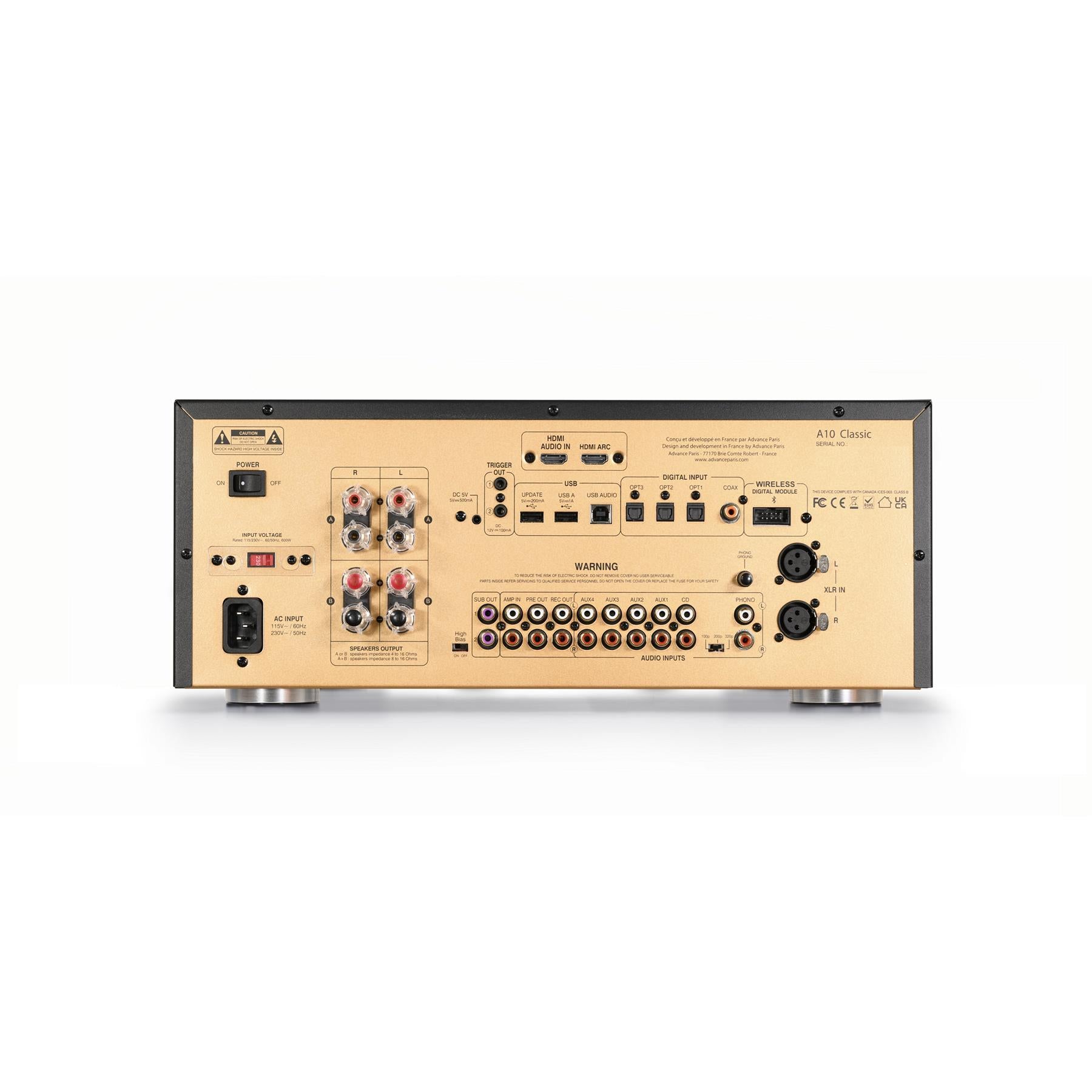 Advance Paris A10 Classic Integrated Stereo Amplifier - Hi-Fi Audio System for Home Theater, Music Listening & Audiophile Enthusiasts