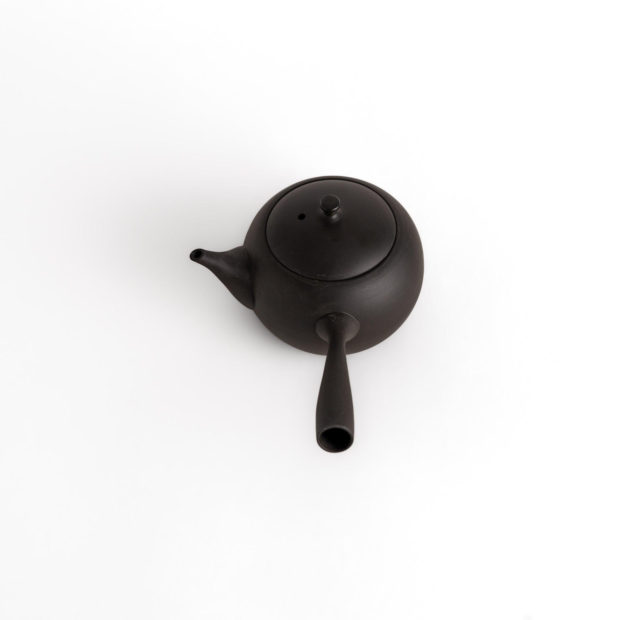 Premium Round Serenity Black Tea Set - Elegant Ceramic Teapot with 4 Cups - Perfect for Afternoon Tea, Gifts & Home Decor
