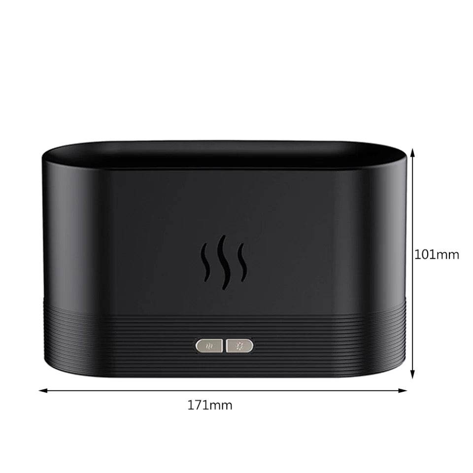 Premium Flame Diffuser & Ultrasonic Humidifier - Aromatherapy Essential Oil Diffuser with LED Lights for Home, Office, Yoga & Spa Relaxation