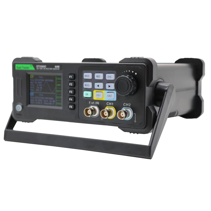 East Tester DDS Function Generator ET3340C - Dual Channel Arbitrary Waveform Generator with 40Hz Frequency, AM/FM/FSK Modulation & Sweep Function (Gray) - Perfect for Electronics Labs, Signal Testing & Engineering Education