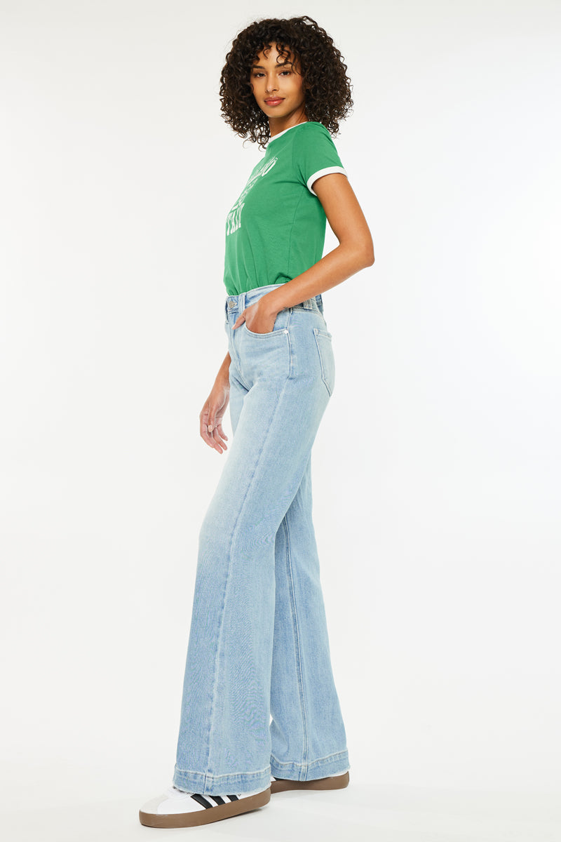Juliany High Rise Holly Flare Jeans for Women - Stretchy Denim Pants with Bootcut Fit | Perfect for Casual Wear, Office & Night Out