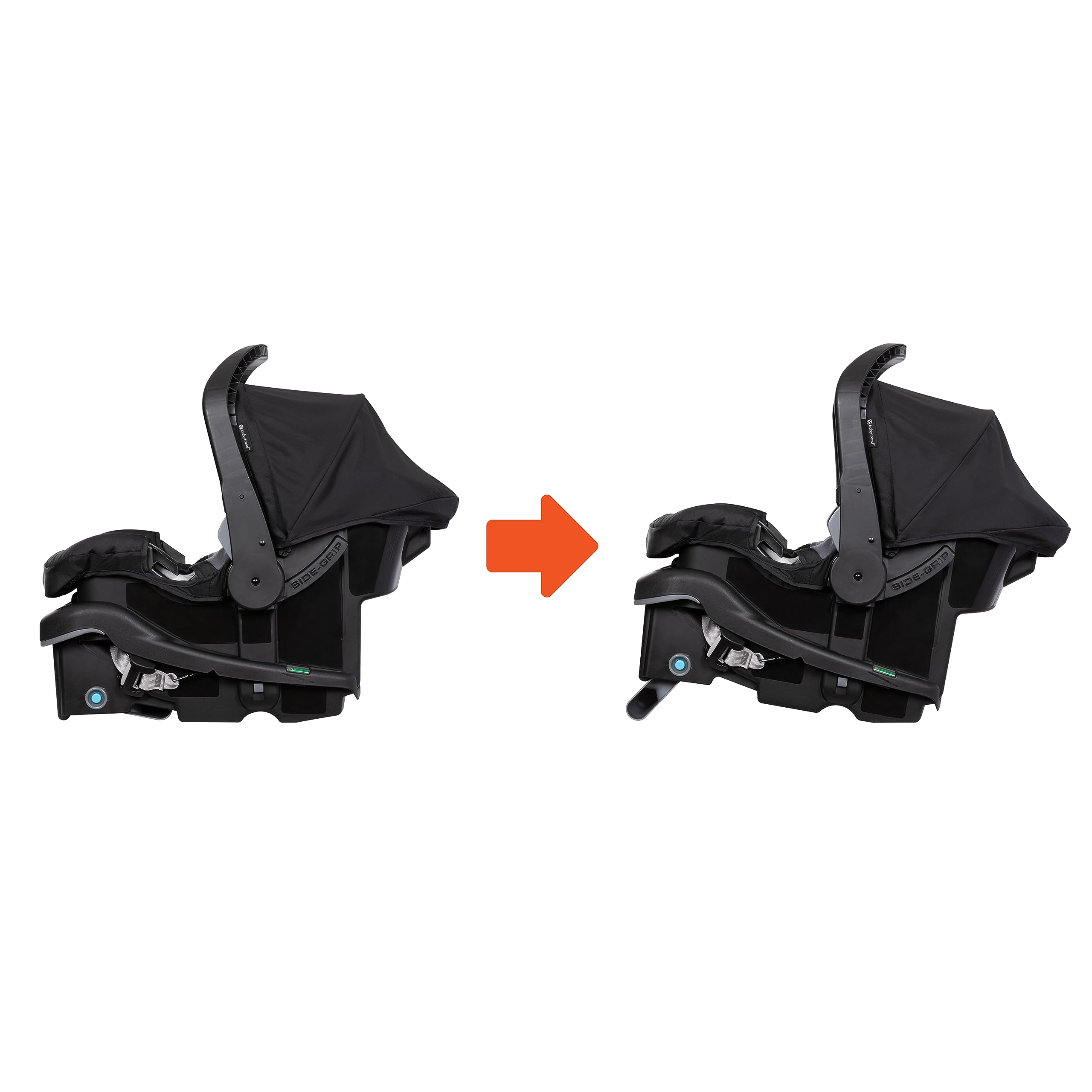 Baby Trend Passport® Seasons All-Terrain Stroller Travel System with EZ-Lift™ PLUS Infant Car Seat - Dash Black | Lightweight & Durable for Outdoor Adventures, Shopping & Travel | Perfect for Newborns & Toddlers