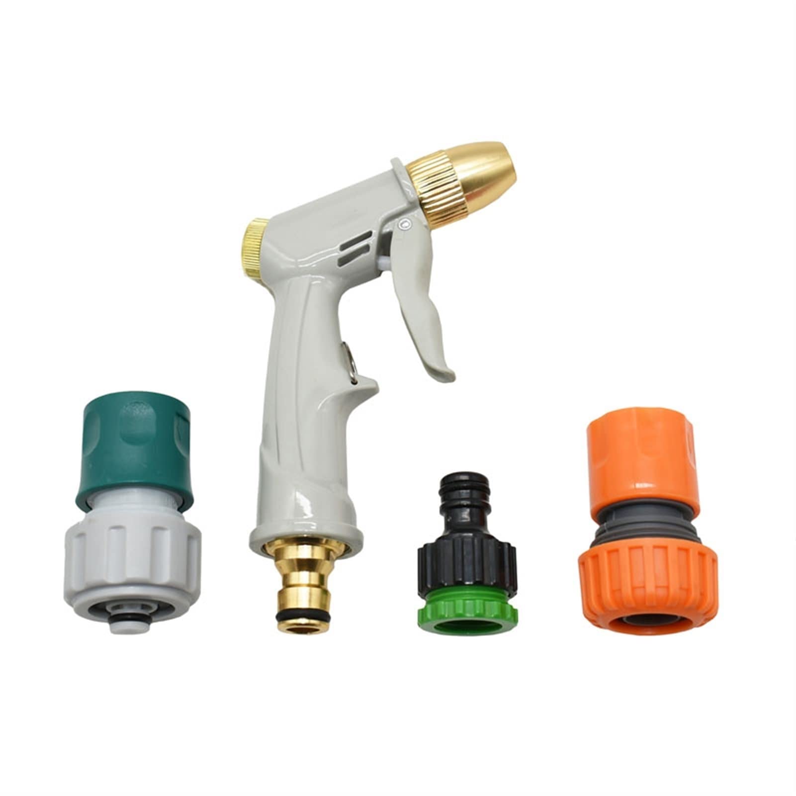 Xiaohu Adjustable High Pressure Garden Hose Nozzle Spray Gun Kit - Heavy Duty Water Sprayer for Gardening, Yard Watering, Car Washing & Household Cleaning (1I2 Hose Color) | Perfect for Lawns, Patios, Driveways & Outdoor Cleaning