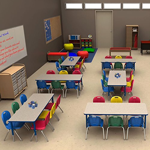 Adjustable Height Classroom Activity Table for Kids & Adults - Durable Rectangular Study Desk for School, Home & Office Use - Perfect for Learning, Crafts & Group Projects