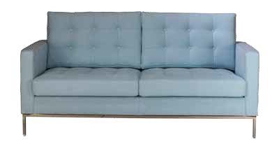 Florence Knoll Two-Seat Sofa - Modern Loveseat for Living Room, Office & Lounge - Mid-Century Design with Premium Upholstery