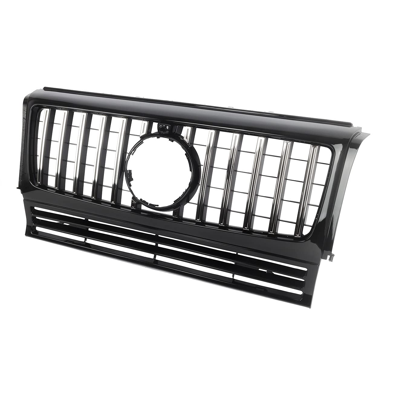 KARPAL Front GT Grille Compatible with 1990-2017 Mercedes W463 G-CLASS G Wagon G550 G500 G350 G55 G63 AMG - Black & Chrome Style Upgrade for Off-Road & Urban Driving