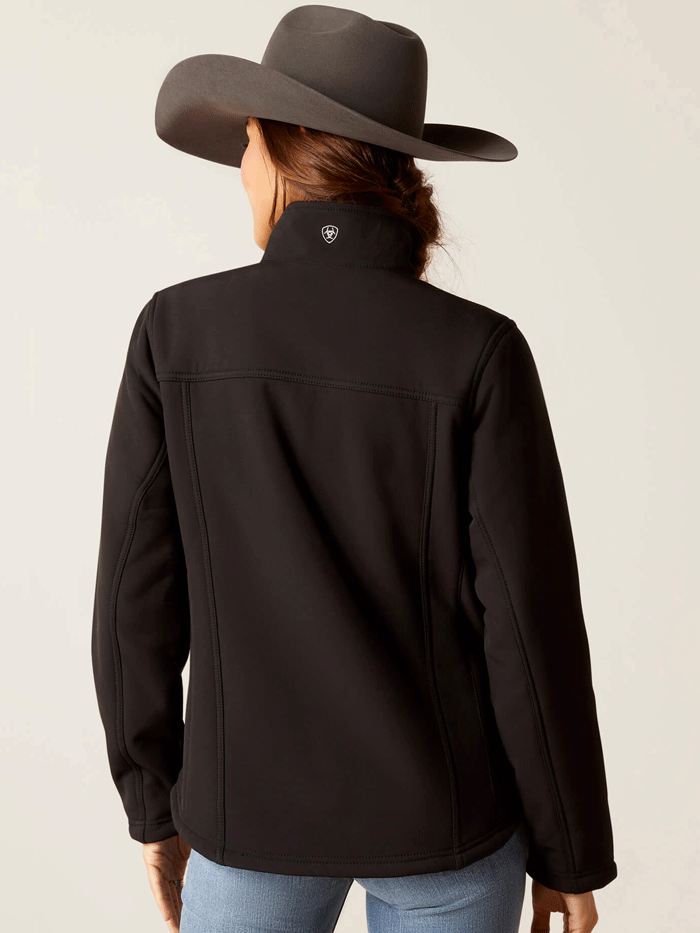Ariat Women's Berber Back Softshell Jacket - Black | Water-Resistant Windbreaker for Outdoor Activities, Horseback Riding & Casual Wear