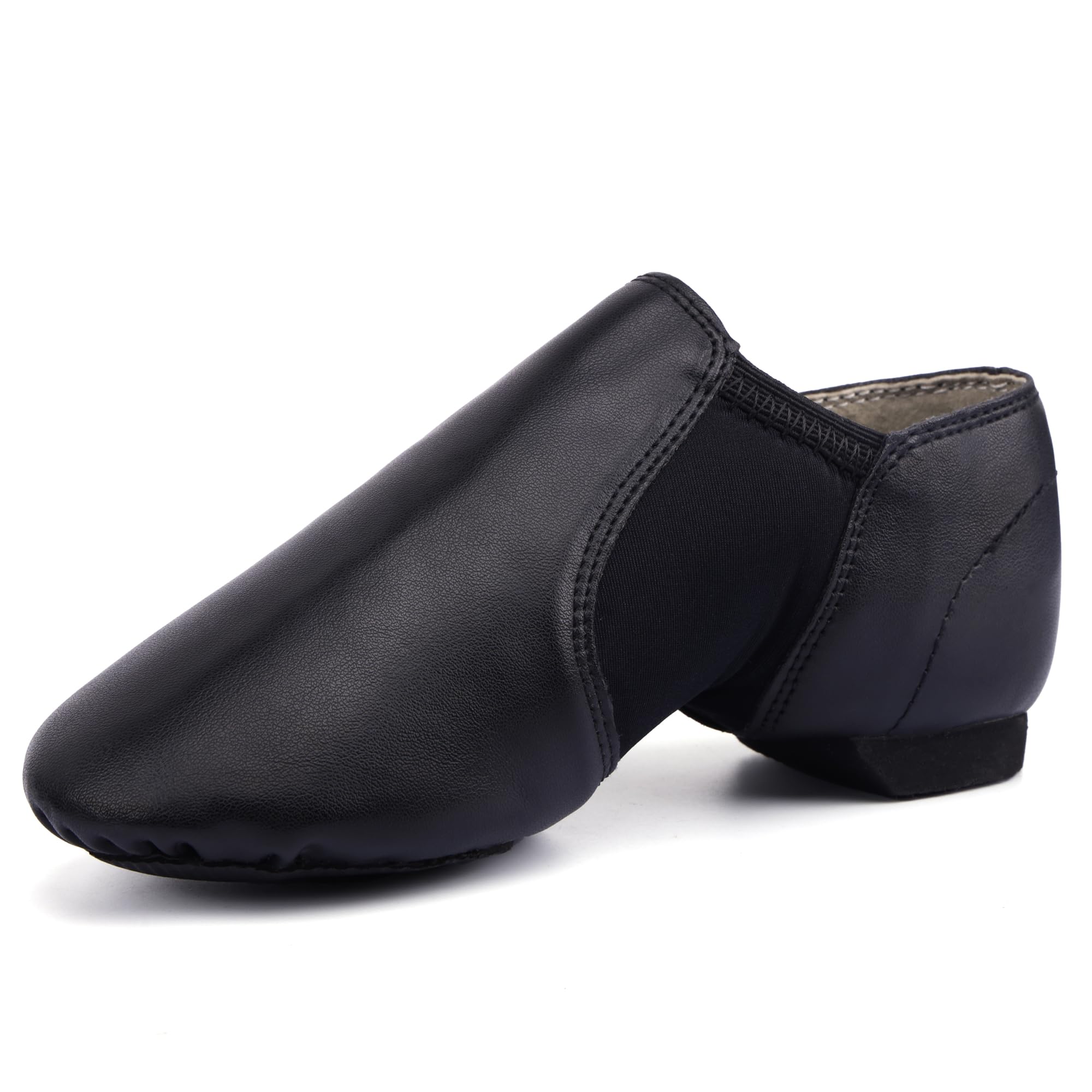 Linodes PU Leather Jazz Shoes for Girls & Boys - Slip On Dance Shoes for Toddler, Little Kid & Big Kid - Perfect for Ballet, Jazz & Dance Classes