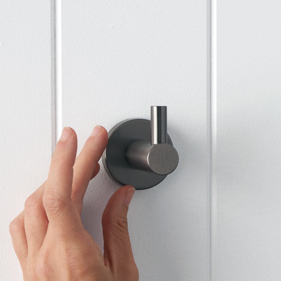 Premium Gunmetal Robe Hook - Heavy Duty Wall Mounted Coat Hanger for Bathroom, Bedroom, or Entryway Organization