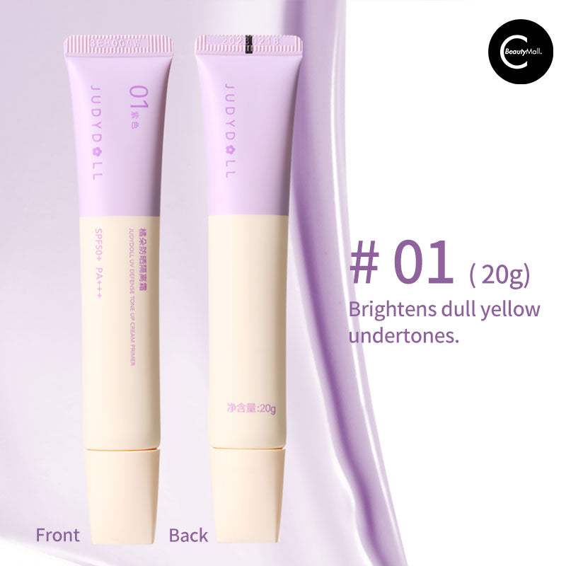 Judydoll SPF 50 Sunscreen & Primer Cream - Lightweight Daily Face Moisturizer with Broad Spectrum Protection for Makeup Base & Outdoor Activities