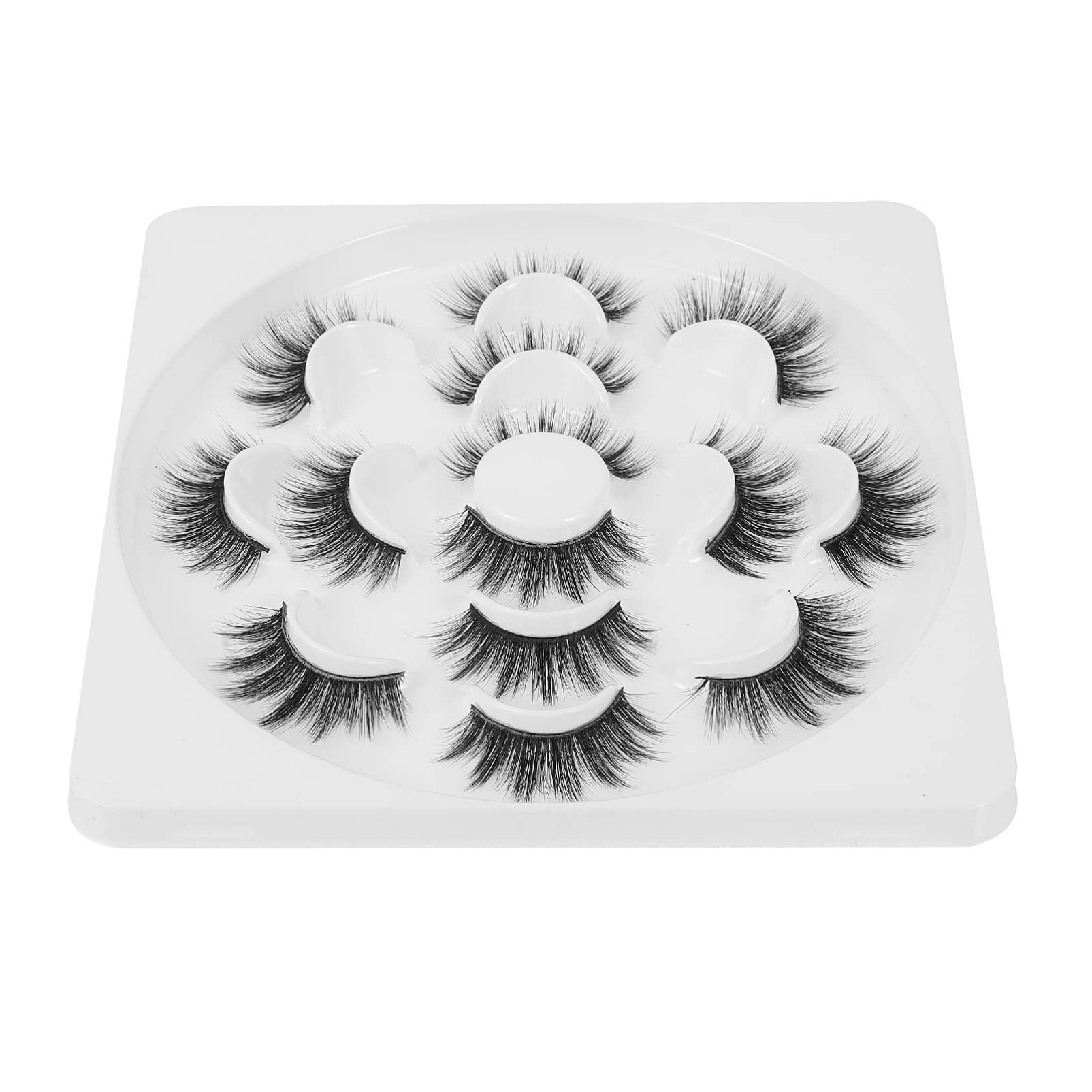 7 Pairs Criss-Cross Wispy Fake Eyelashes - 6D 3D Lotus Lash Extensions for Natural Volume & Length | Perfect for Bridal, Party & Night Out Makeup Looks