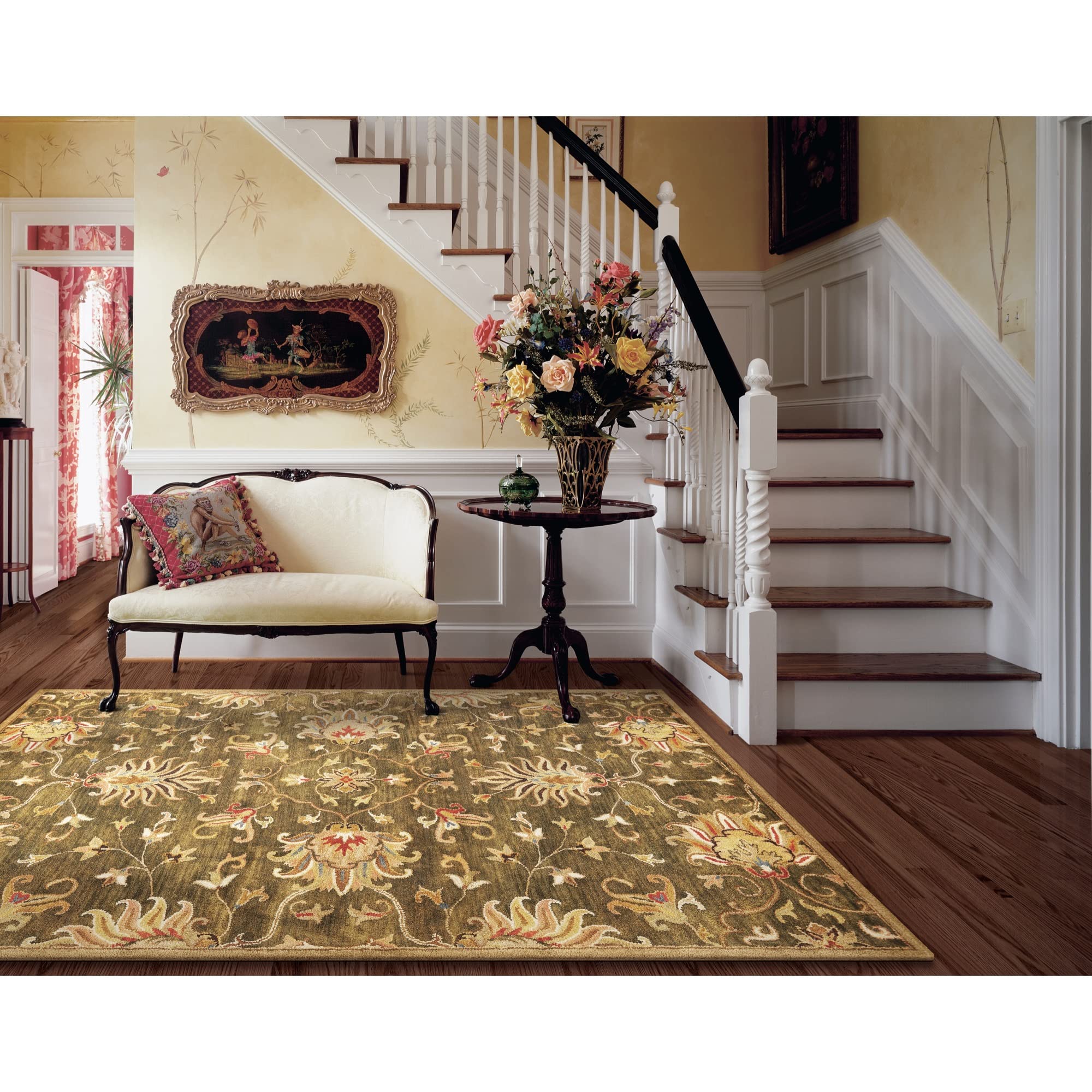 KAS Rugs 6010 Syriana Agra Area Rug - Handmade Oriental Persian Style Carpet for Living Room, Bedroom Decor - Perfect for Home, Office & Wedding Gifts