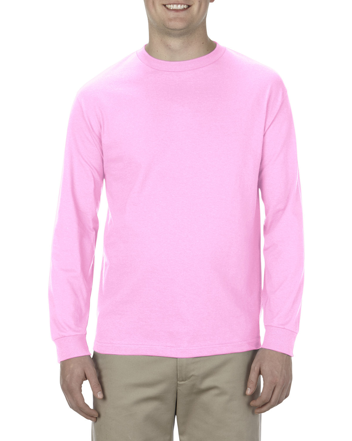 Alstyle AL1304 Men's & Women's 100% Cotton Long Sleeve T-Shirt - 6.0 oz. Comfort Fit Crewneck Casual Shirt for Everyday Wear, Work & Layering