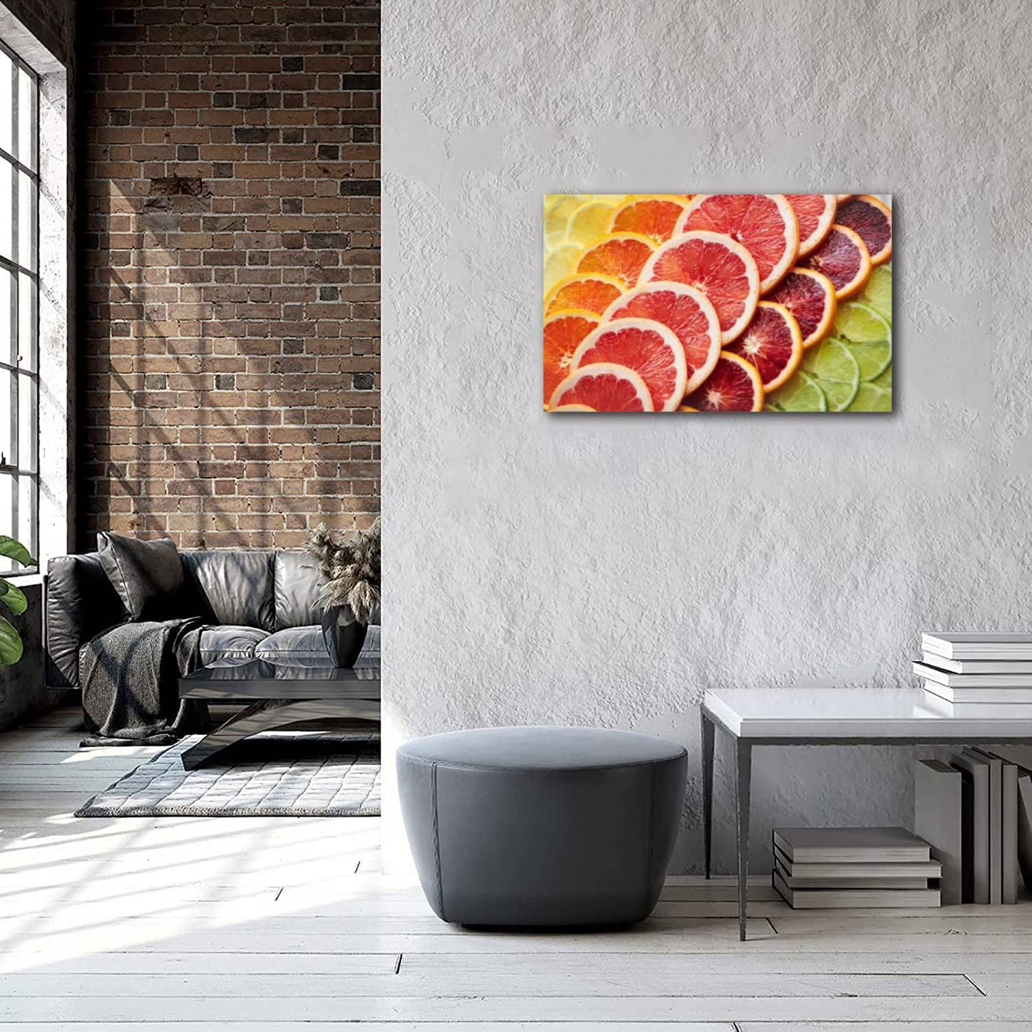 Skipvelo Citrus Fruit Canvas Wall Art Prints - 20x30 Inch Ready to Hang Home Decor Paintings for Living Room, Bedroom & Dining Room - Perfect for Kitchen Decor, Farmhouse Style & Modern Interior Design