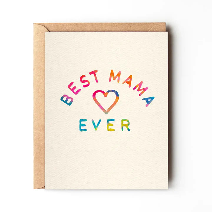 Best Mama Ever Card - Heartfelt Greeting Card for Mother's Day, Birthday & Special Occasions - Perfect Gift for Mom, Grandma & Loved Ones