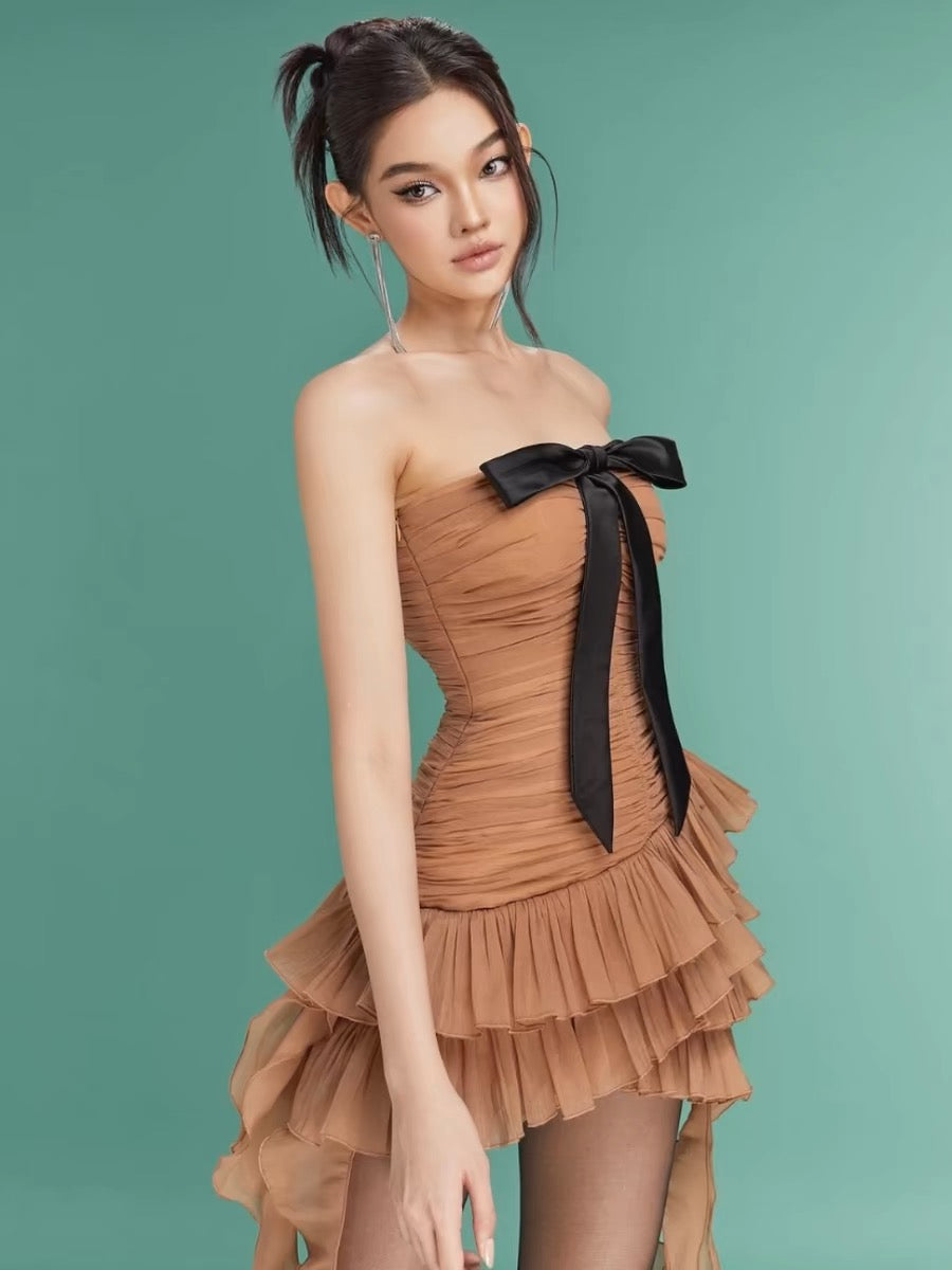 Elegant A-Line Layered Short Birthday Party Dress | Homecoming Dress J4008 | Perfect for Prom, Sweet 16 & Special Occasions