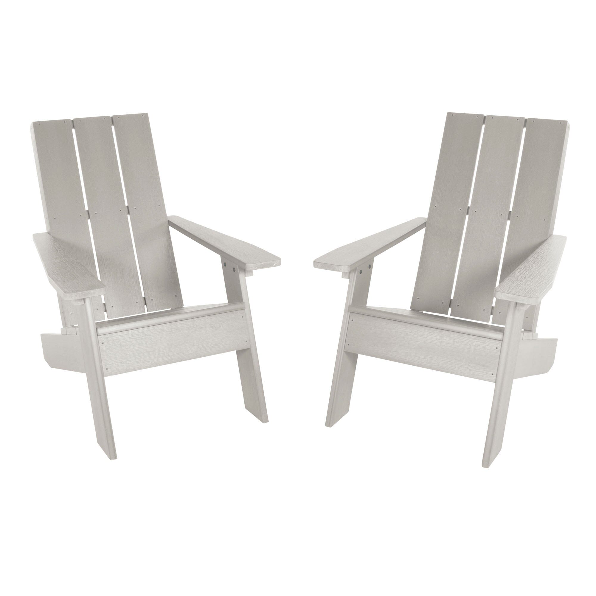Italica Modern Adirondack Chairs Set of 2 - Outdoor Patio Furniture for Garden, Deck, Poolside & Backyard Relaxation