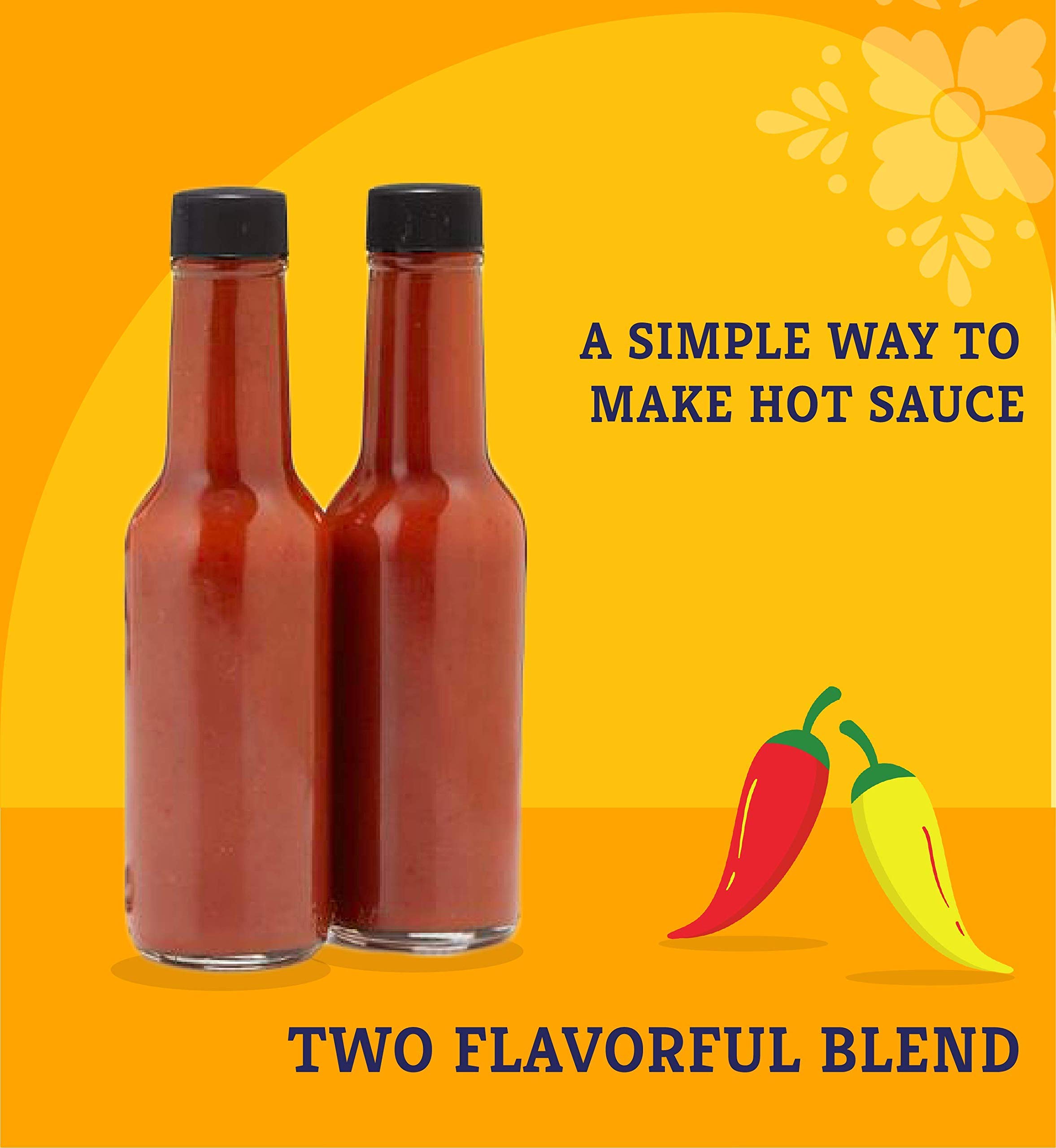 Easy DIY Hot Sauce Making Kit - Craft a Brew with 2 Unique Blends | Homemade Spicy Sauce Starter Set for Cooking, Gifts & Foodie Fun