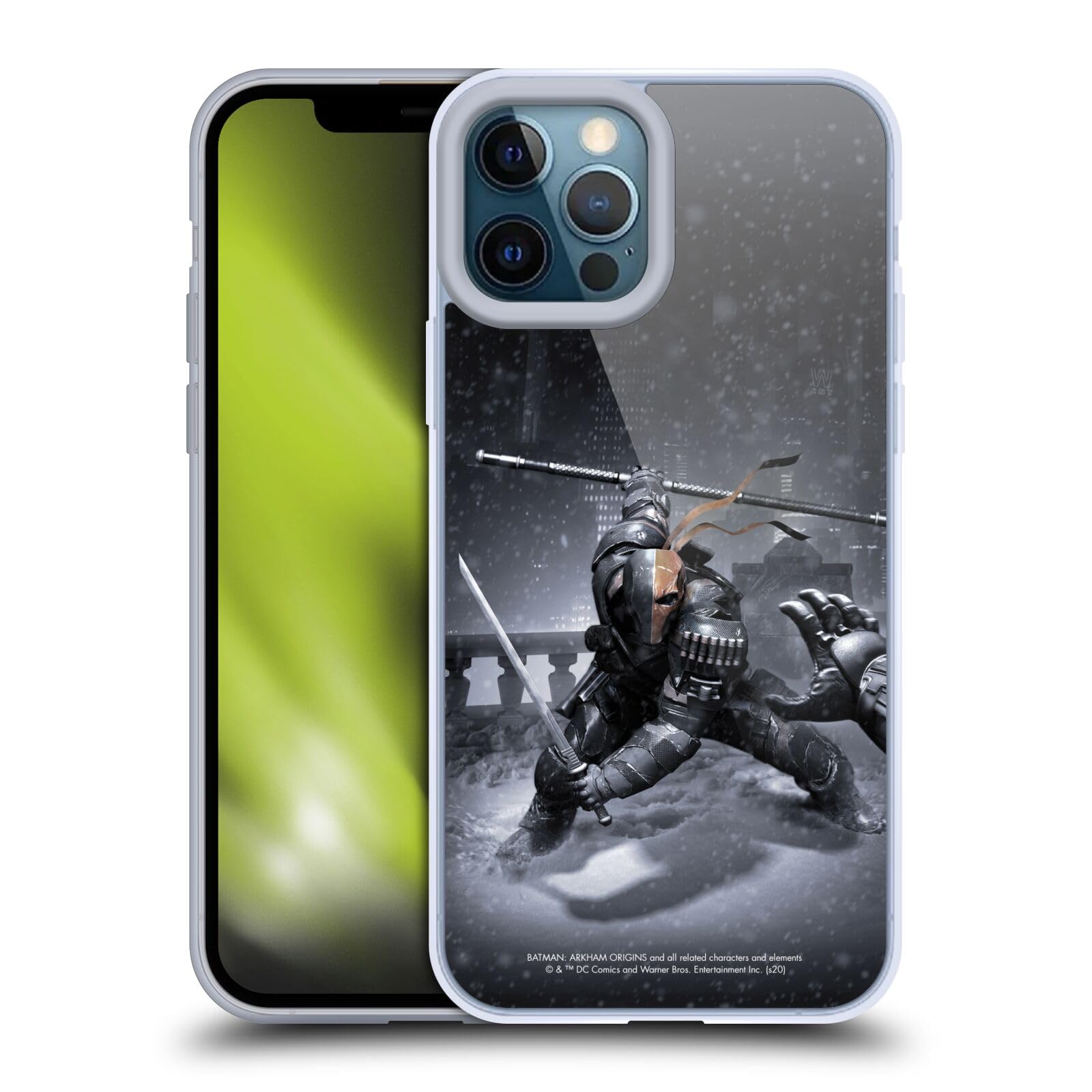 Batman Arkham Origins Deathstroke iPhone 12 Pro Max Case - Officially Licensed Soft Gel Cover by Head Case Designs - Perfect for Gaming Fans & Superhero Enthusiasts