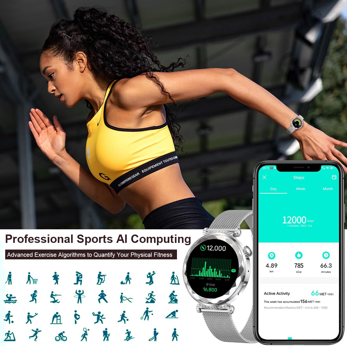 Smart Watch for Women with Fitness Tracker - 1.19